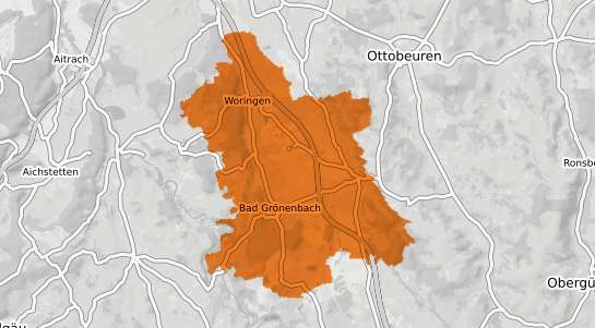 Mietspiegelkarte Bad Gr&ouml;nenbach Allgaeu